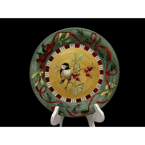 LENOX Winter Greetings Chickadee Everyday by Catherine McClung Dinner Plate - Picture 2 of 16